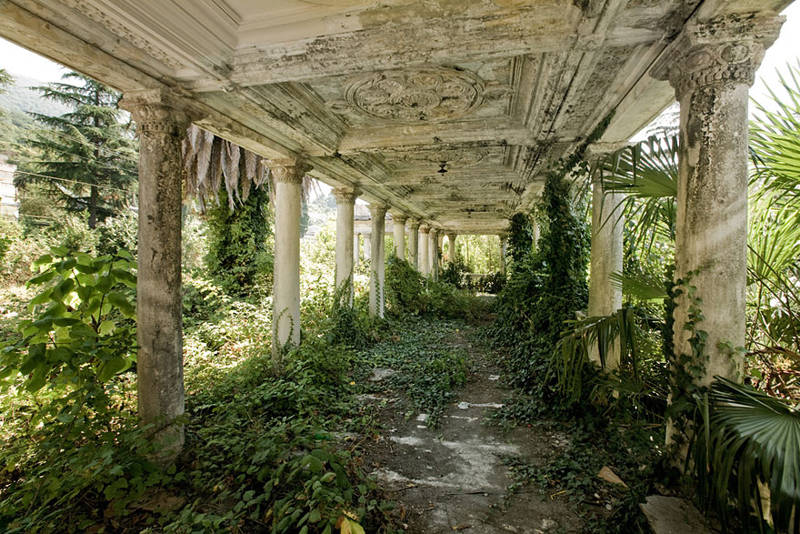 Estación de tren abandonada en Abkhazia