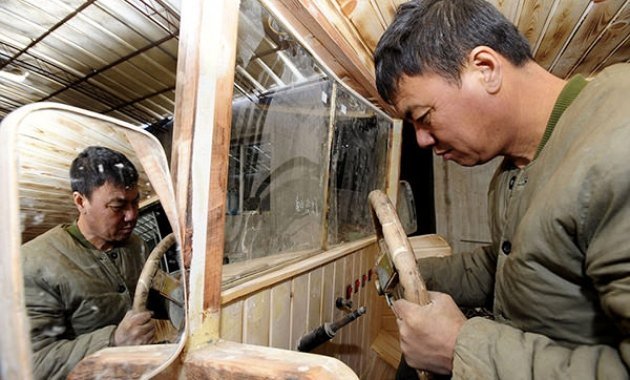 Coche eléctrico casero de madera made in China10