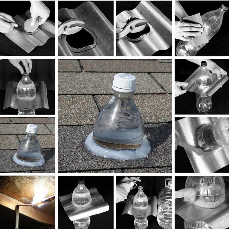 Como convertir botellas de plástico PET en eficaces lámparas