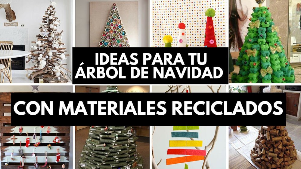 Ideas para tu árbol de navidad con materiales reciclados