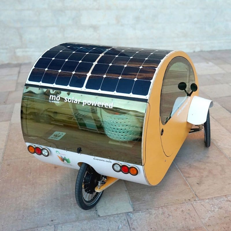mö, triciclo biplaza BIO-HÍBRIDO solar urbano