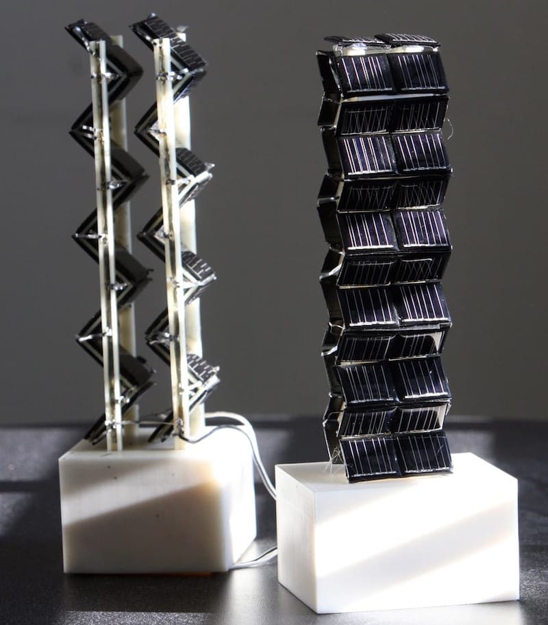 Las torres solares 3D son 20 veces más eficientes que las planas convencionales