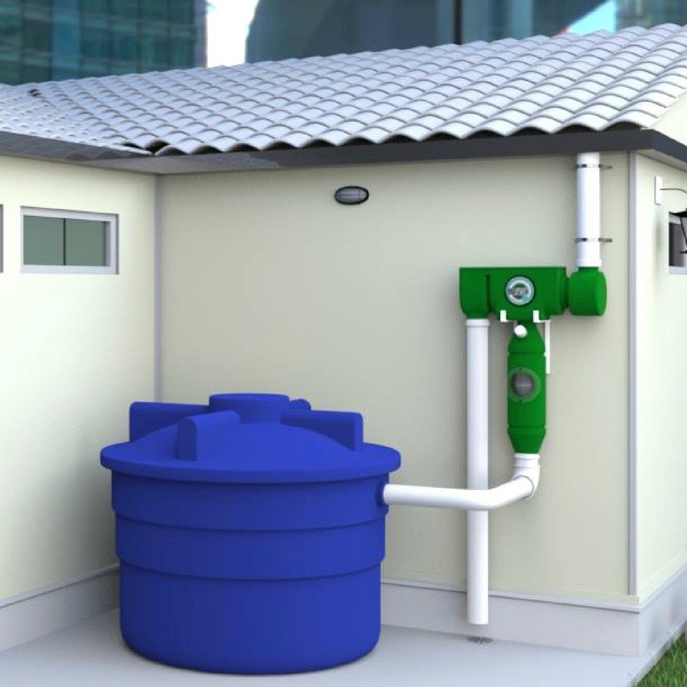 Sistema de captación de agua de lluvia para usar como agua potable