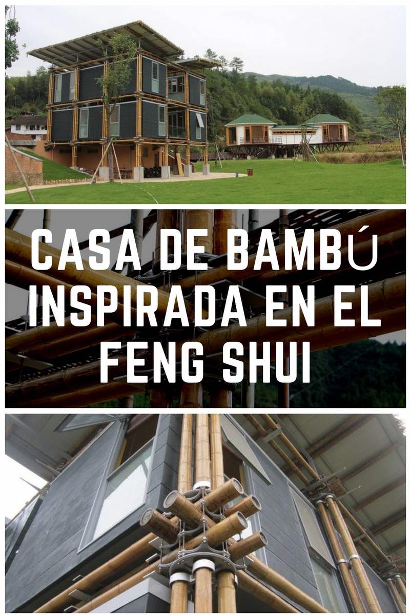 Una casa de bambú inspirada en el Feng Shui que utiliza el agua subterránea  como refrigeración natural