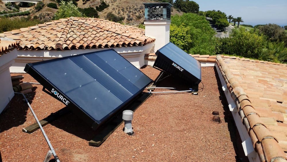 Paneles solares que convierten la humedad del aire en agua potable.