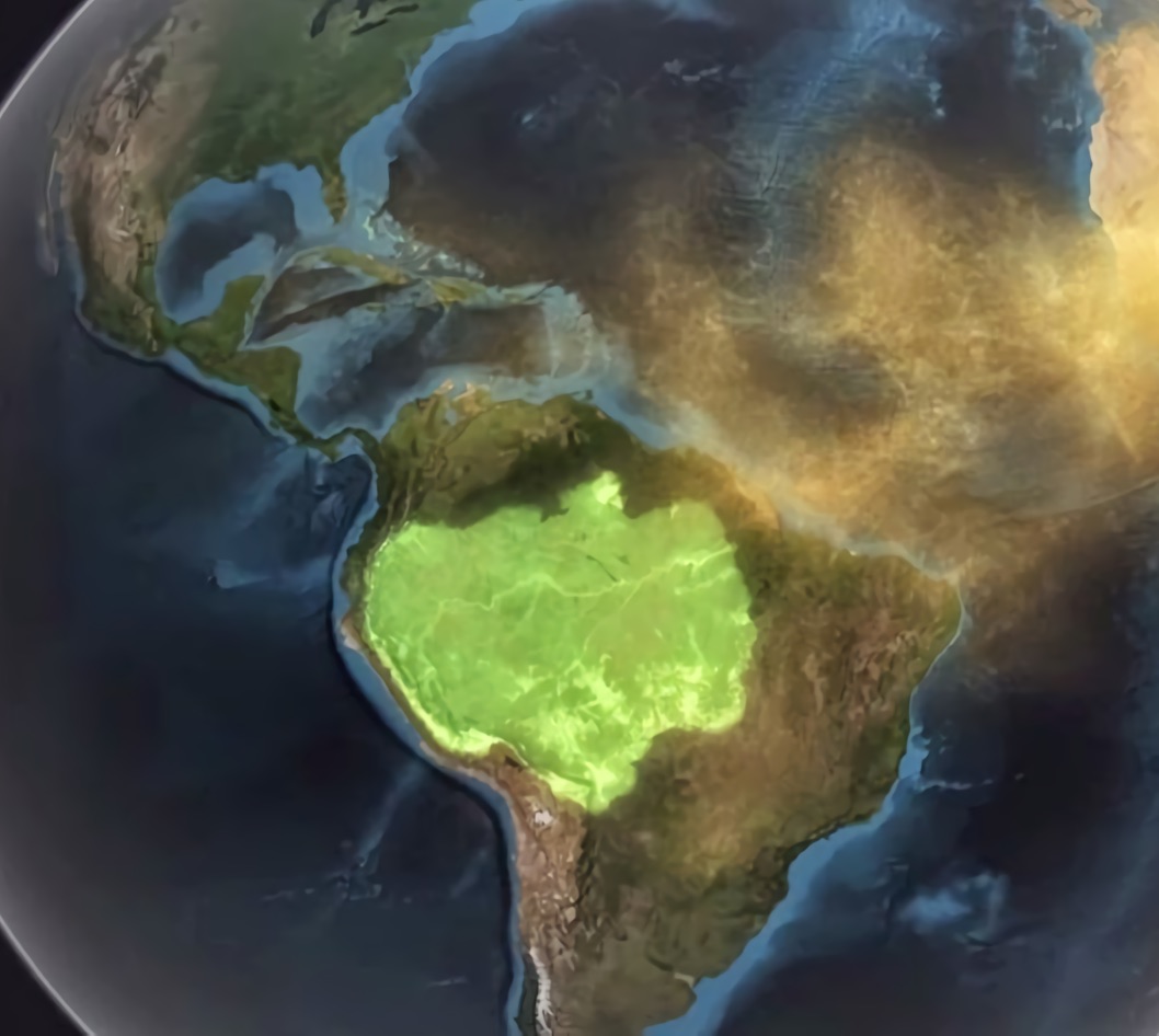 Vídeo de la NASA muestra cómo el polvo del Sahara fertiliza la Amazonia