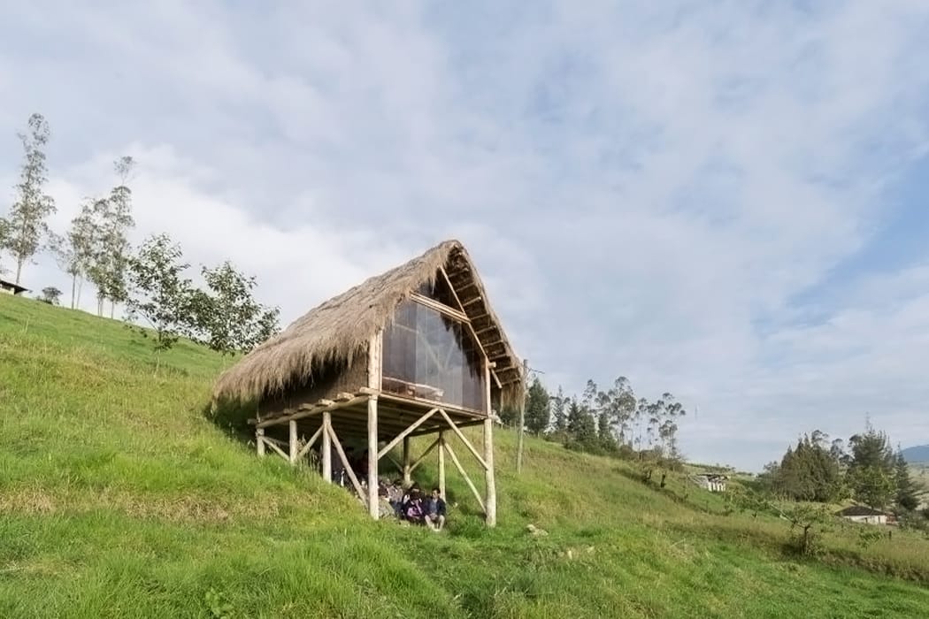 La cabaña sostenible construida con el método Bahareque y materiales locales de Ecuador