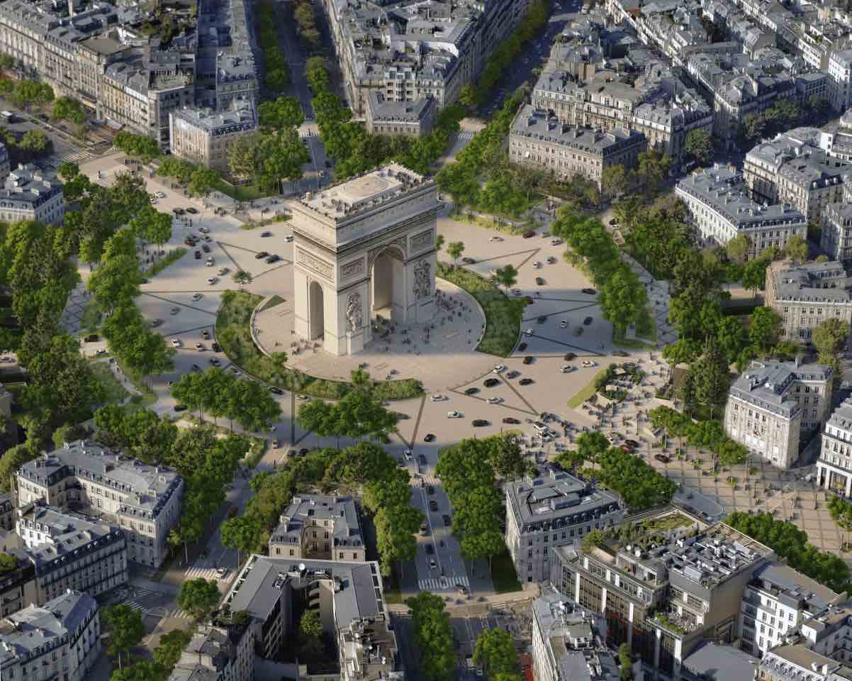París transformará los Campos Elíseos en un "refugio para plantas y