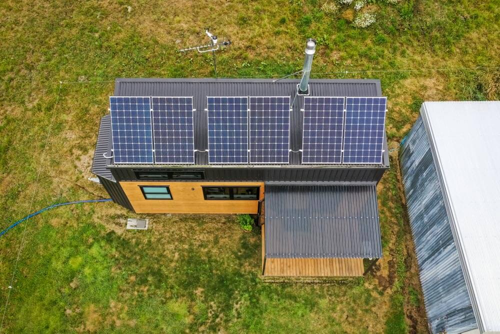 Tiny home con tejado solar fotovoltaico