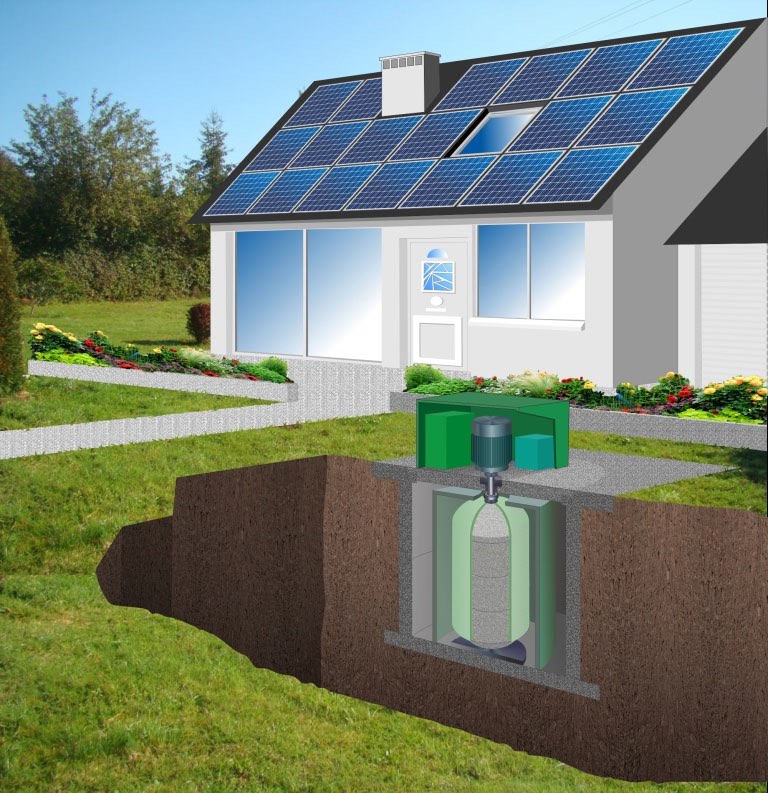 Sistema de almacenamiento con volante de inercia de hormigón para la fotovoltaica residencial