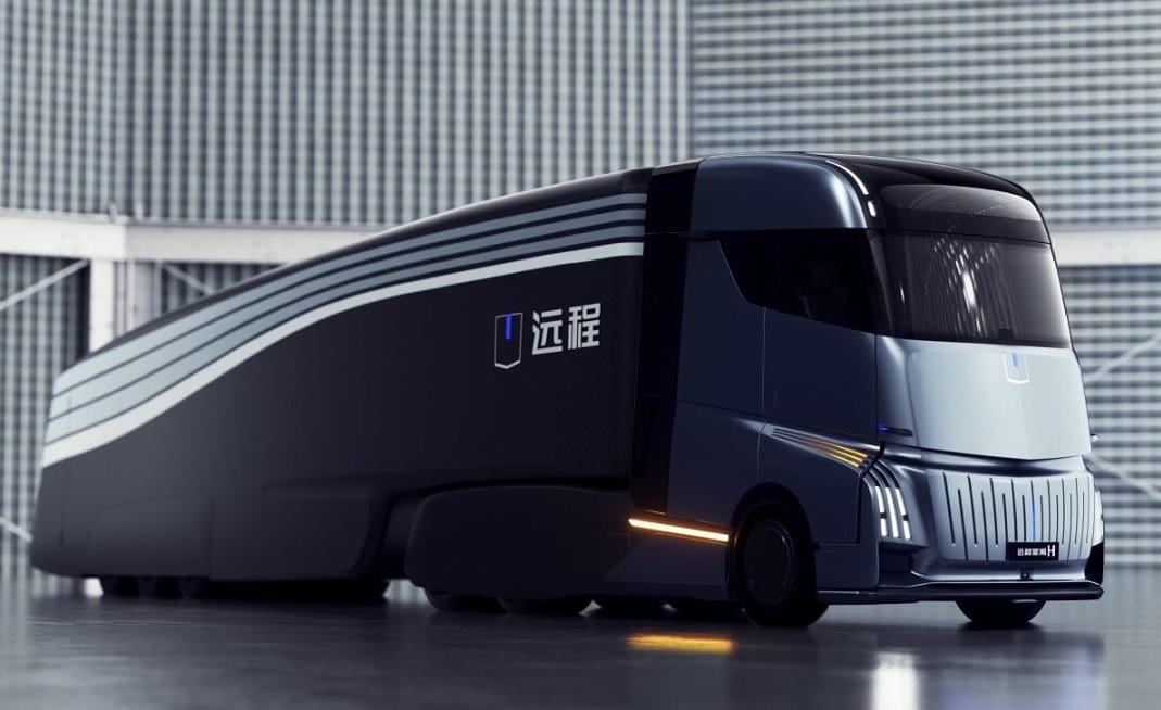 La china Geely se enfrentará a Tesla con su futurista camión eléctrico "Homtruck"