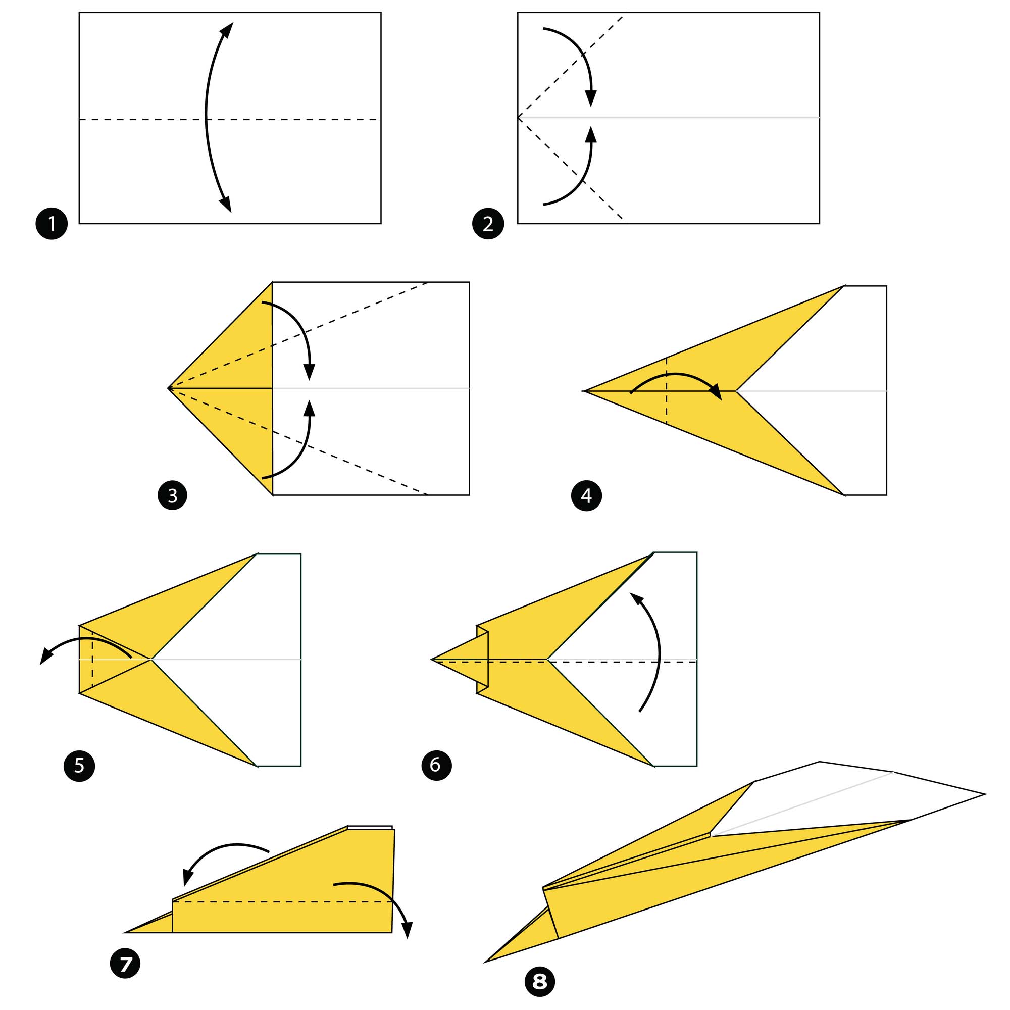 Saqueo Accidental elemento Cómo hacer un avión de papel que vuele mucho tiempo + 10 plantillas