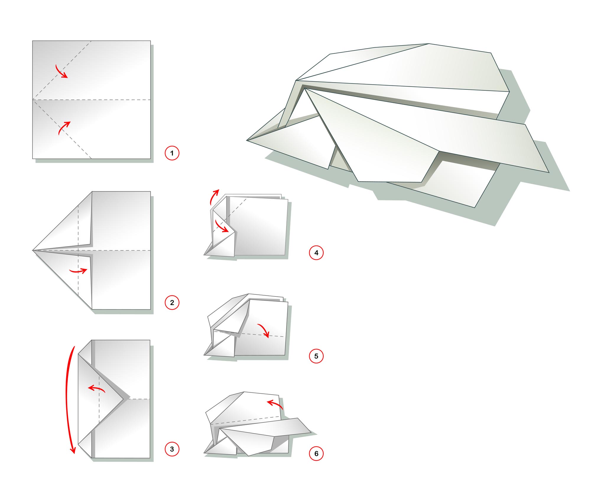 collar A través de Formular Cómo hacer un avión de papel que vuele mucho tiempo + 10 plantillas