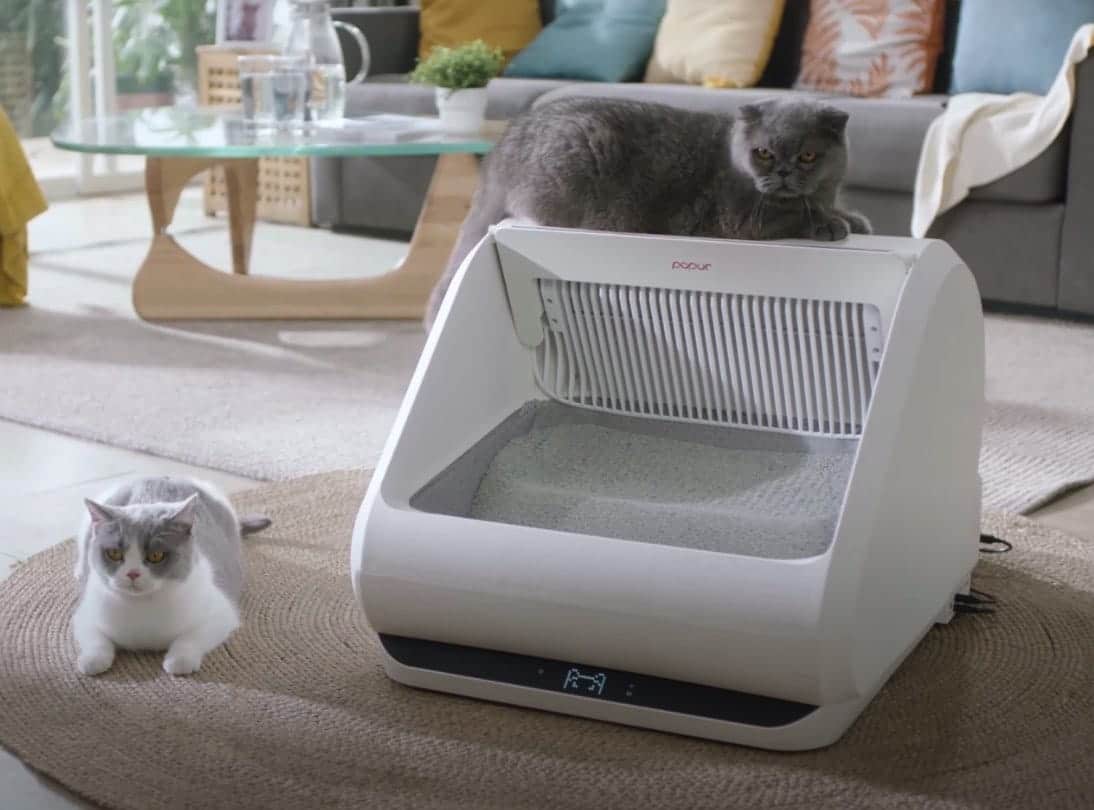 Caja de arena para gatos automatica arenero gato autolimpiable