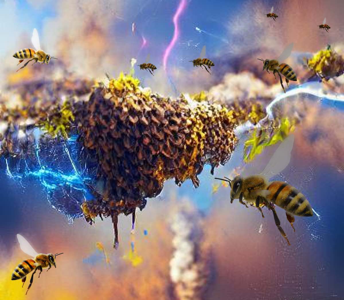 Las abejas pueden producir en conjunto tanta carga eléctrica atmosférica como una nube de tormenta