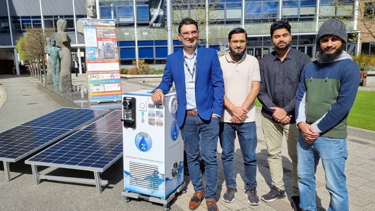 La Universidad de Northumbria diseña nuevo sistema portátil capaz de generar agua potable a partir de aire y luz solar