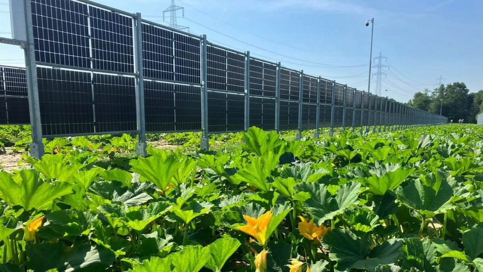 Primera instalación a gran escala de agricultura solar vertical en Austria