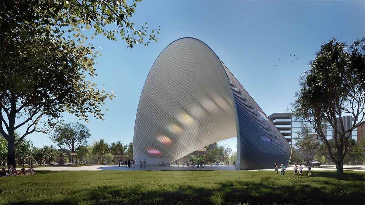 "Arco del Tiempo": La obra de arte solar más grande del mundo ilumina Houston, generará 400.000 kWh de electricidad al año