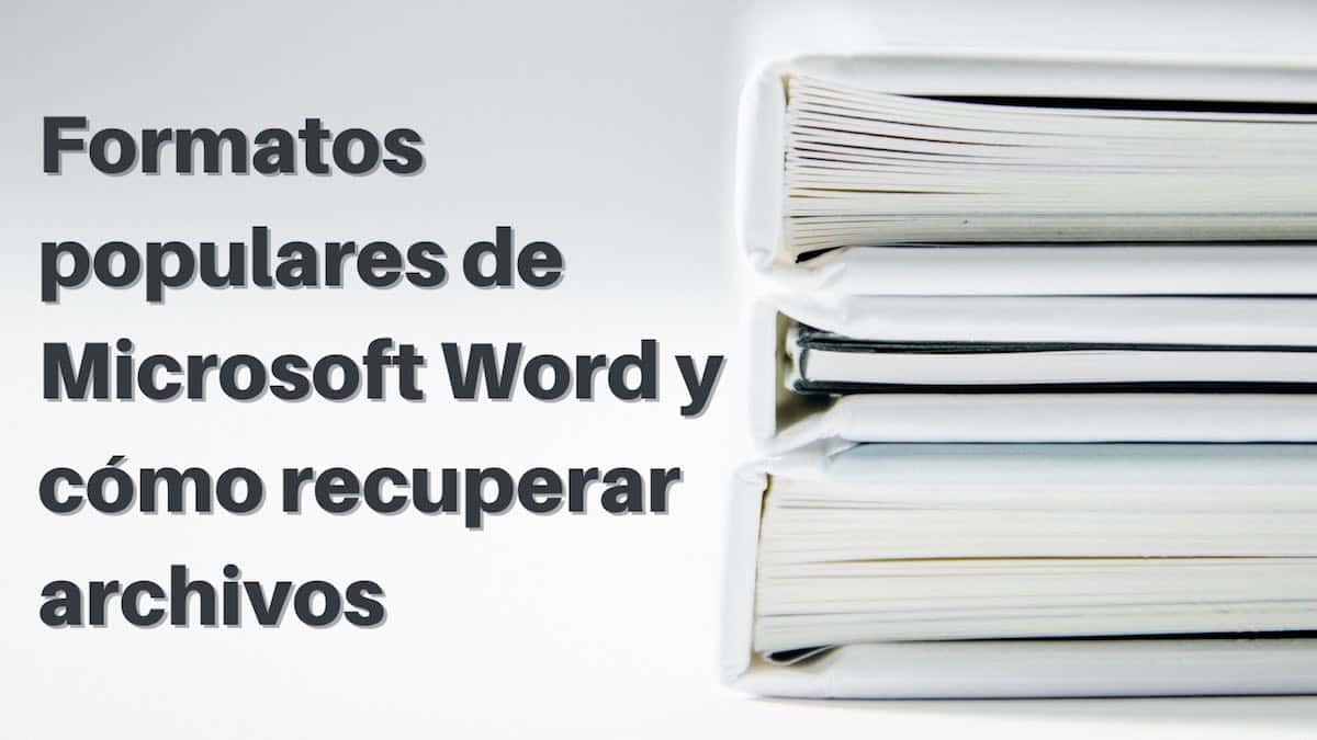 Formatos populares de Microsoft Word y cómo recuperar archivos: Guía completa