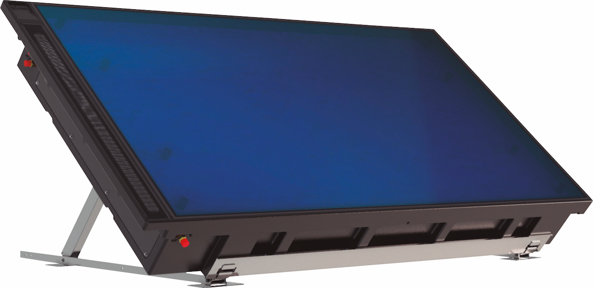 El OKSOL es un sistema compacto que incluye la bomba, el acumulador y la placa en un mismo sistema compacto.