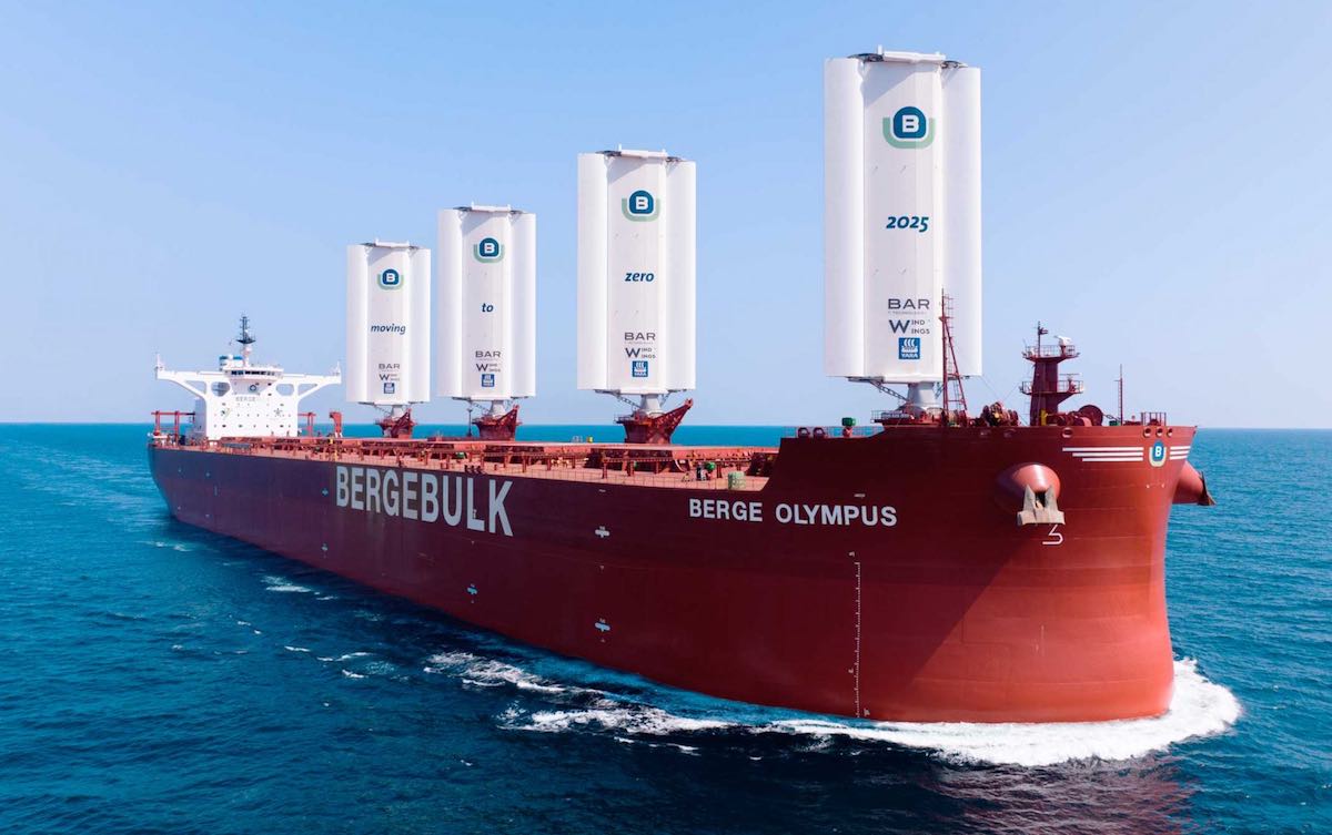 Berge Olympus, el buque de carga a vela más potente del mundo
